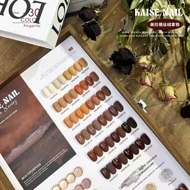 KAISE-Juego de gel para uñas, 30 colores, color caramelo, profesional, gran oferta, arte de uñas a la moda, gel UV no tóxico, salón de uñas, venta al por mayor, 2024