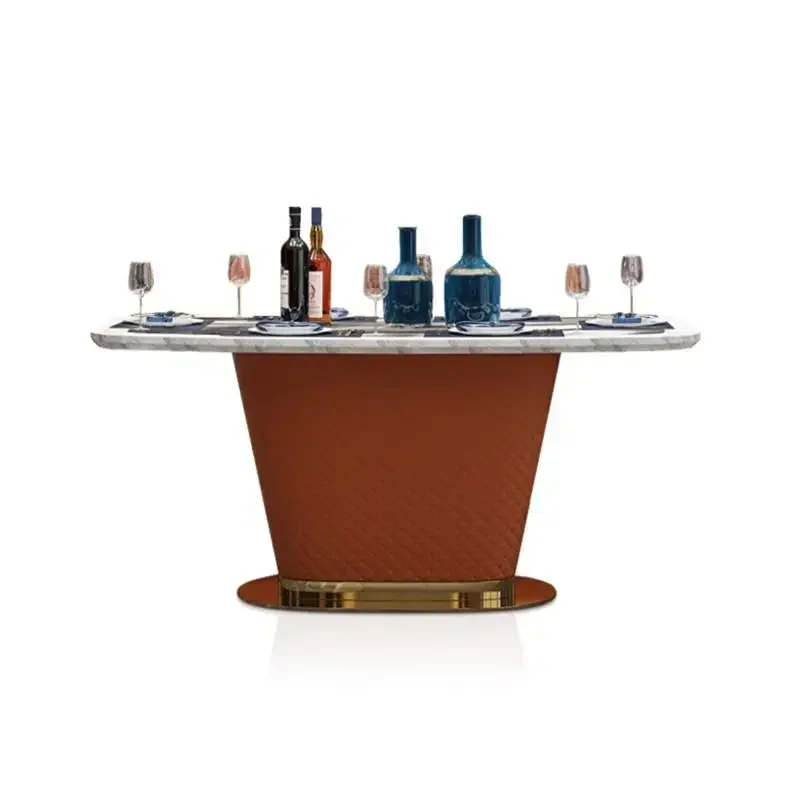TAO Modern minimalist restaurant dining table large apartment square marble dining table