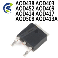 10PCS New and Original TO-252 D438 D403 D452 D409 D414 D417 D508 D413A AOD438 AOD403 AOD452 AOD409 AOD414 AOD417 AOD508 AOD413A