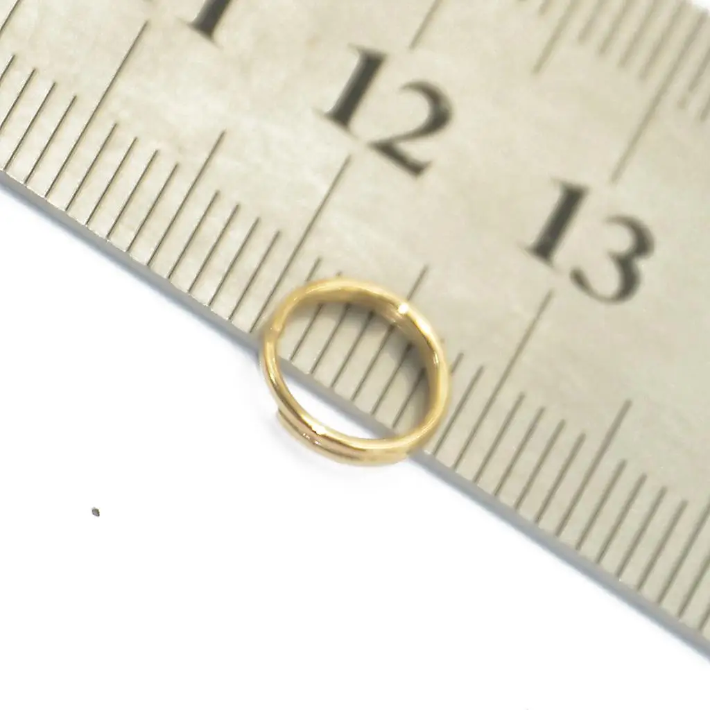 200x مفتاح سلسلة سبليت خواتم 6/8 مللي متر صنع المجوهرات أقراط خواتم ذهبية/ #6