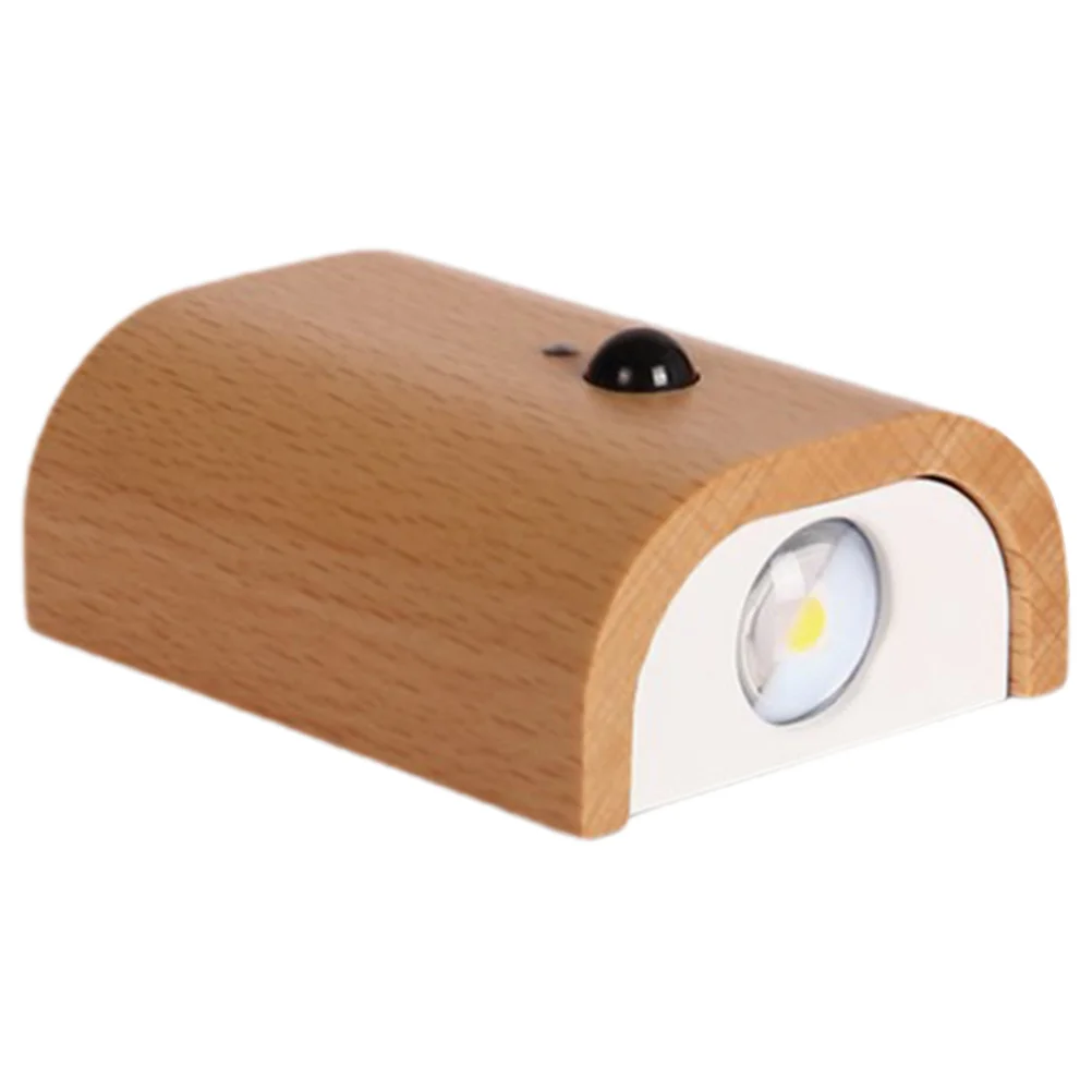 

Sensor Night Light Wooden Motion Sensor Wall Lamp Rechargeable LED Wall Light for Indoor Home Bedroom Rechargeable Lamp