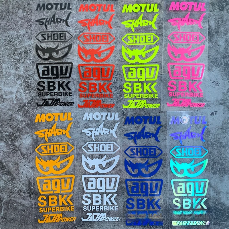 Waterproof sunscreen reflective car sticker Sponsor motorcycle sticker Helmet decal Electric  scooter decorative scratches