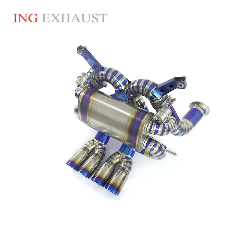 

ING Titanium Alloy Vacuum Valve Remote Catback for Lamborghini Aventador LP700 6.5L V12 4 port Tube Performance Exhaust System