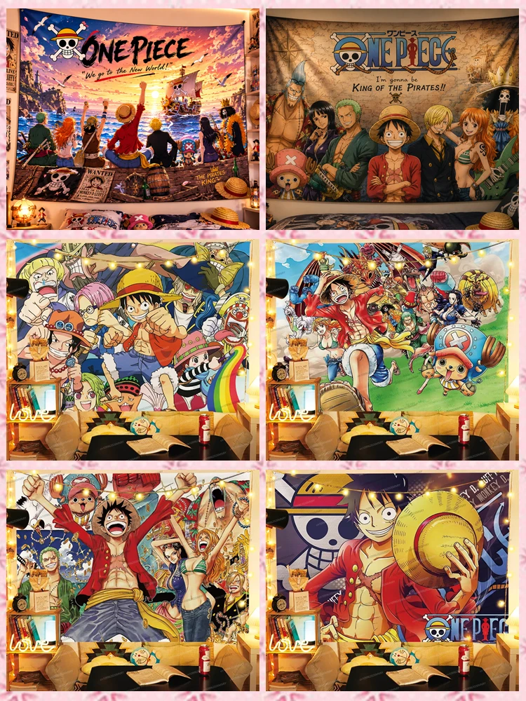 Tło fotograficzne One Piece Luffy, motyw anime piracki, dekoracja na przyjęcie urodzinowe dla chłopca, prezent dla dziecka, rekwizyt do zdjęć. — zdjęcie produktu 7