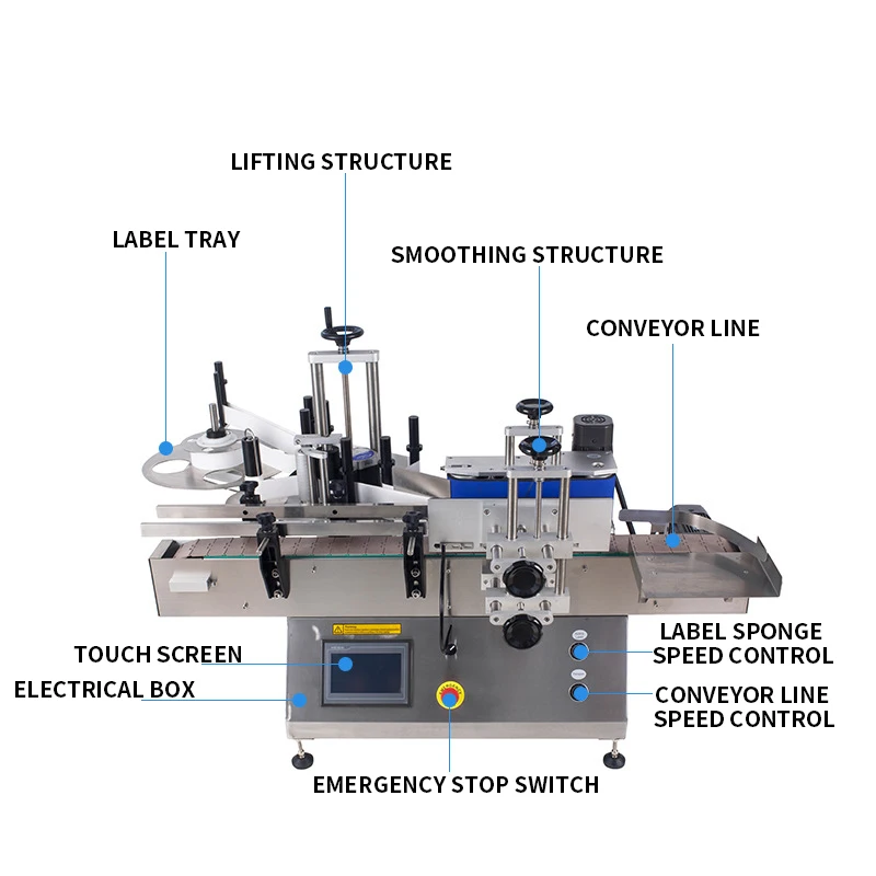 MT-130 Desktop Round Bottle Labeling Machine Jar Label Equipment Sticker Label Machine for Plastic Glass Bottle
