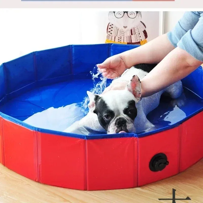 Large/small Dog Mobile Pool Pet Folding Pool Swimming Pool Cat Sand Pool Cleaning Supplies PVC Pet Bathtub