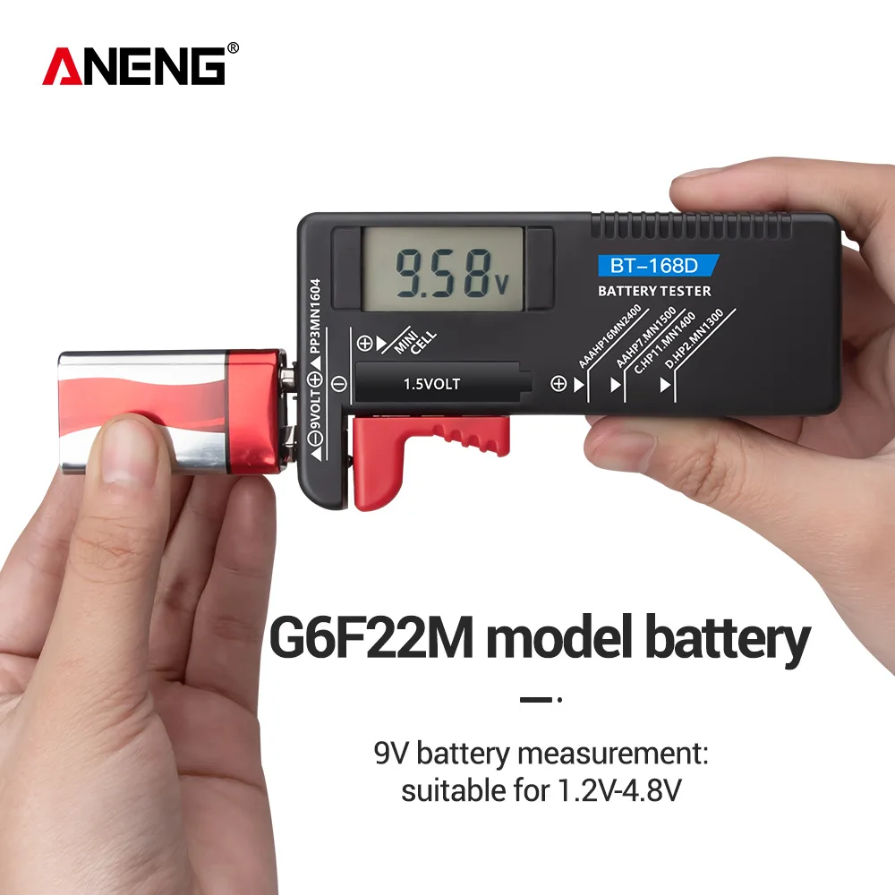 ANENG BT-168/BT-168D testeur de capacité de batterie numérique indicateur de Charge à carreaux de Bateria bricolage outils d'équipement de Test électronique