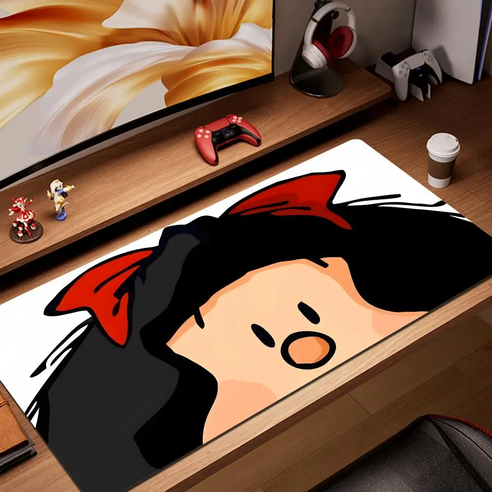 

HYBXAXC Mafalda Girl Коврик для мыши Новые поступления Большой игровой коврик для мыши XL XXL Коврик для геймерской мыши Размер коврика для клавиатуры 900x400