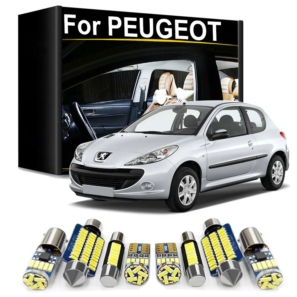 Interior LED Light Kit Canbus For Peugeot 207 307 407 106 107 108 206 308 508 206 2008 3008 4007 4008 5008 RCZ Auto Accessories