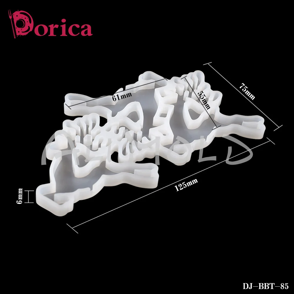 Dorica Christmas Deer Design Lollipop Resin Epoxy Mold Chocolate Cake Silicone Mould Cake Decorating Tools Fondant Bakeware