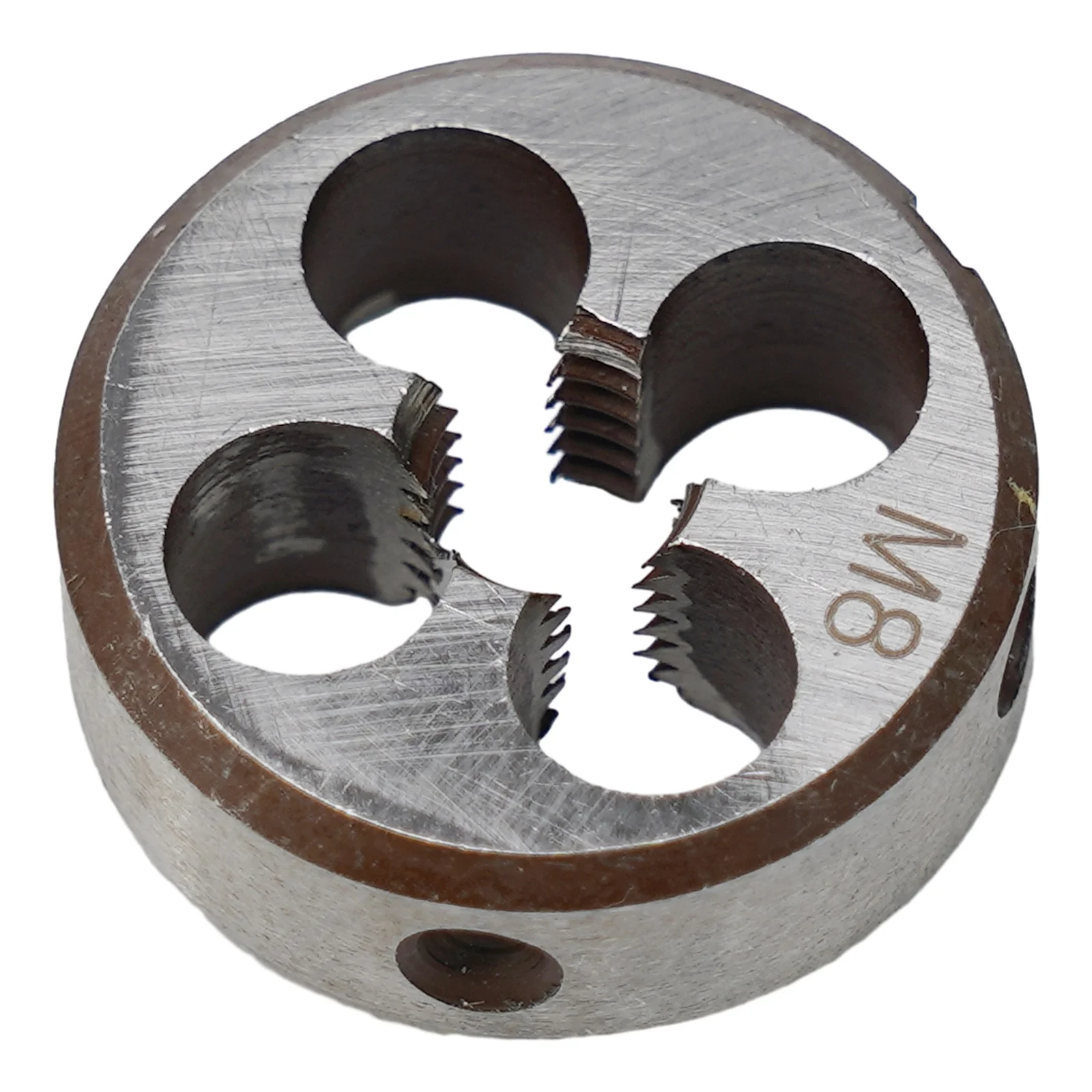 HSS M8 X 1.25mm Standard Machine Tap Straight Groove Tap Circular Plate Die Hand Tool Set Round Tapping Die Tapping Thread Kit