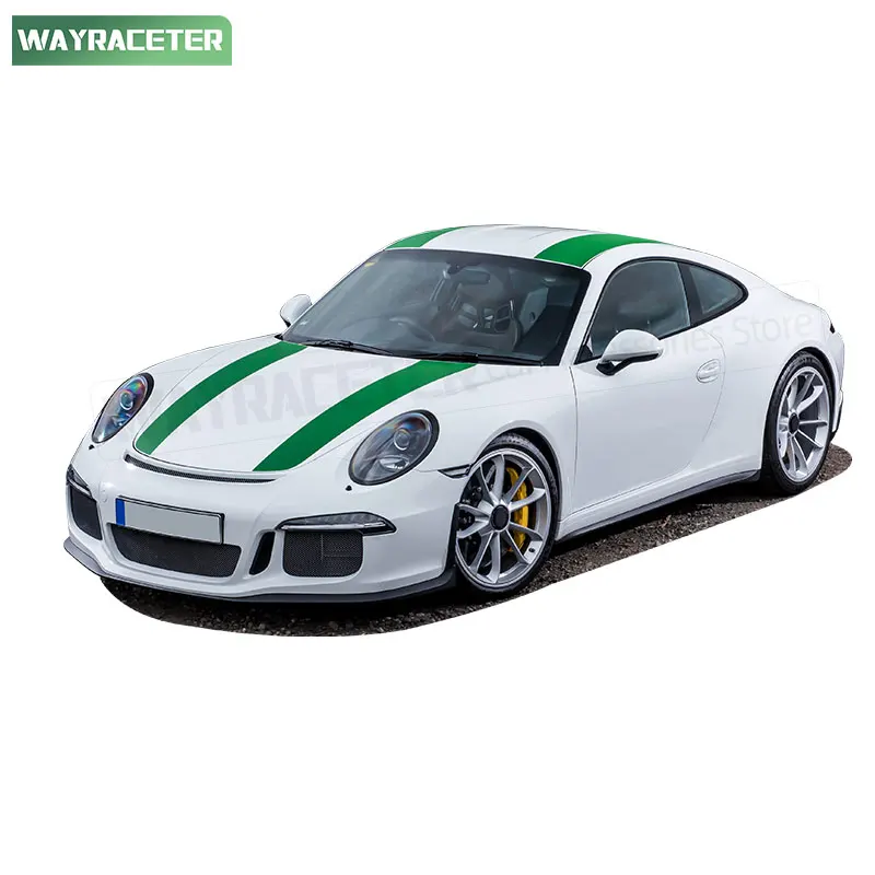 Car Hood Bonnet Stripes Sticker Roof Trunk Body Graphics Carbon Fiber Vinyl Decal For Porsche 911 991 2011-2019 Accessories