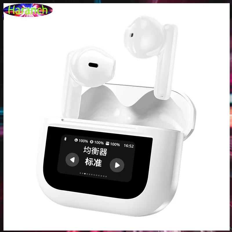 

2024 New arrival TWS ENC Earbuds YX28 Full Color Touch Screen Volume APP Controls Earphones Low Delay Gaming Headphones