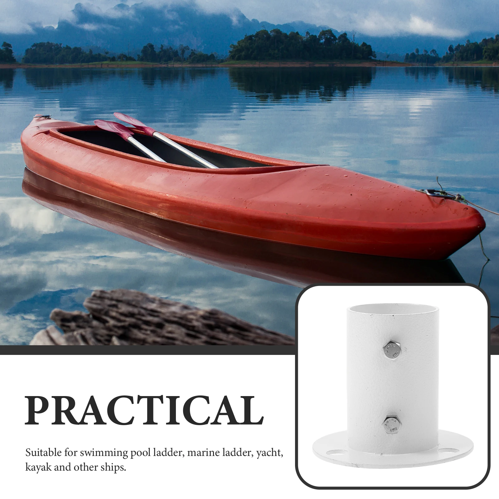 

Stainless Steel Pool Ladder Fixing Parts Deck Flange above Ground Pools Multipurpose Boat Yacht Kayak Attachment