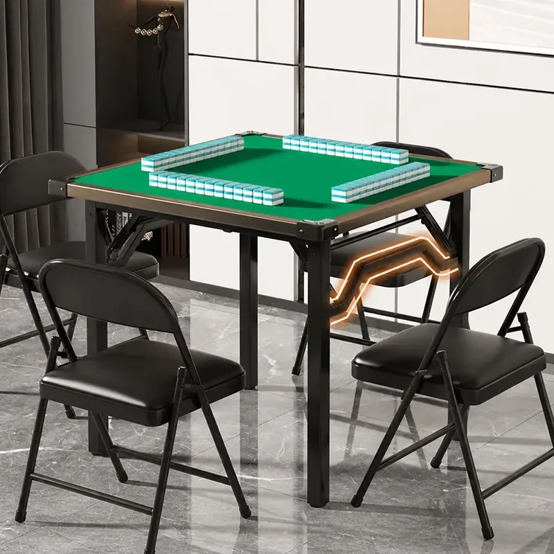 Portable Folding Egg Table Thickened Multi Function Noise Reduction Mahjong Chess Card Table Household Compact Design