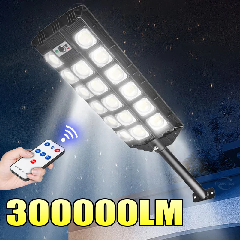 

Upgrade Powerful 300000LM Solar Street Lights with Motion Sensor Solar Outdoor LED Lamp IP65 Waterproof Garden Garage Solar Lamp