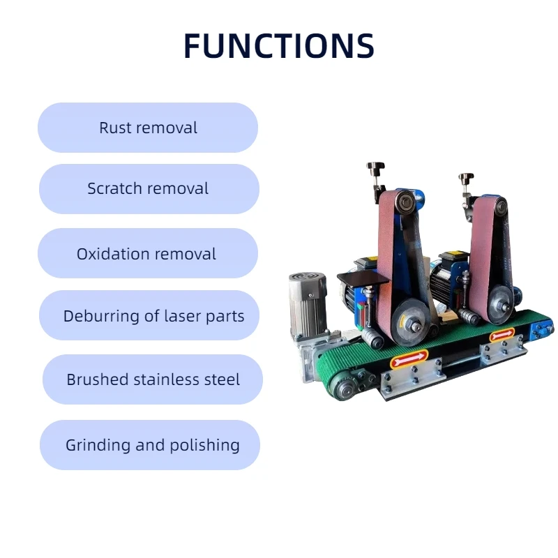 Hot Selling Cross Sand Belt Surface Treatment Edge Stainless Sheet Metal Part Deburring Machine