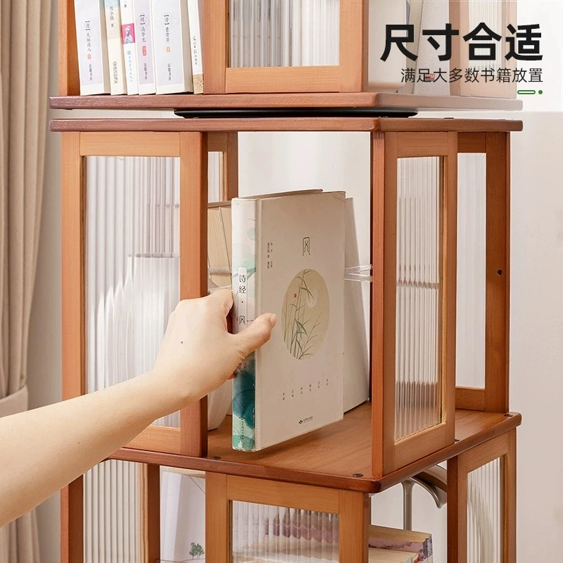 Rotational Bookshelf Organizers Storage Shelves Furniture Living Room Regal Bookcases Librero Organizador Repisas Prateleira