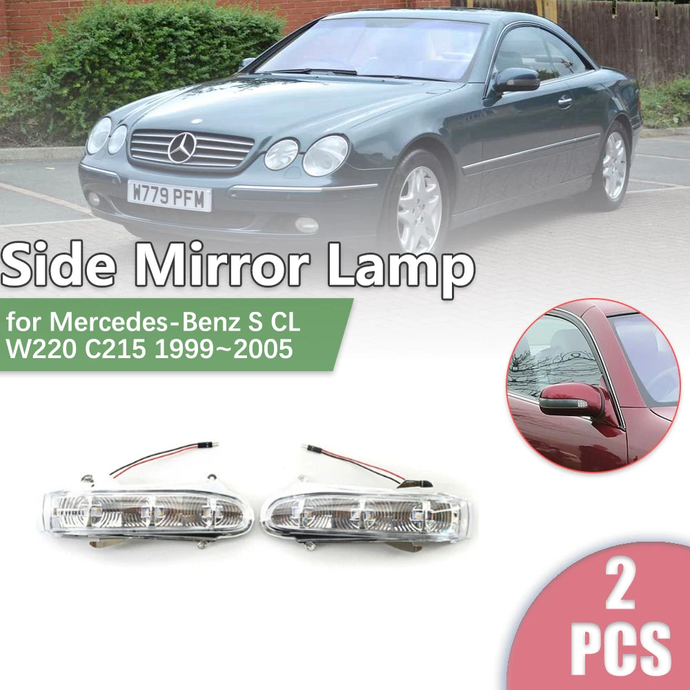 

for Mercedes-Benz S CL Class W220 C215 1999~2005 Car Rearview Side Mirror LED Turn Signal Indicator Lamp Light Part Accessories