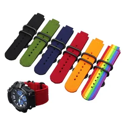 Nylon Canvas Watch Strap for Casio G-SHOCK GM-110 GM-2100 GA-900 GM-5600 GA-110 GA-2100 Men Weave Ring Buckle Band Bracelet