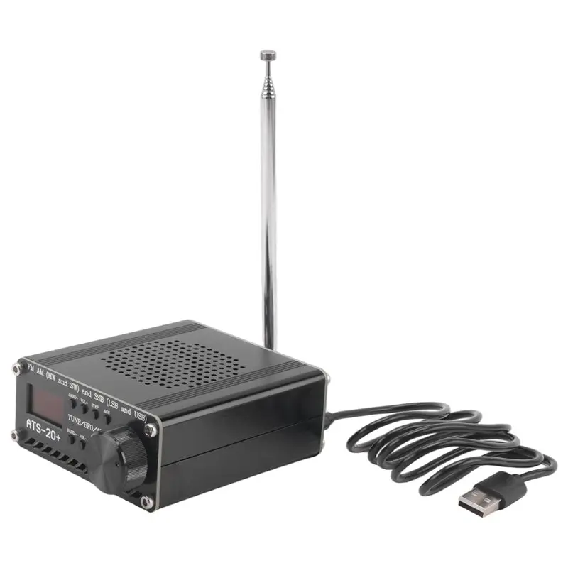 GORĄCA NOWOŚĆ! A72T Si4732 ATS-20+ ATS20 Przenośny Radioodbiornik Krótkofalowy FM AM (MW SW) i SSB (LSB USB) z Anteną