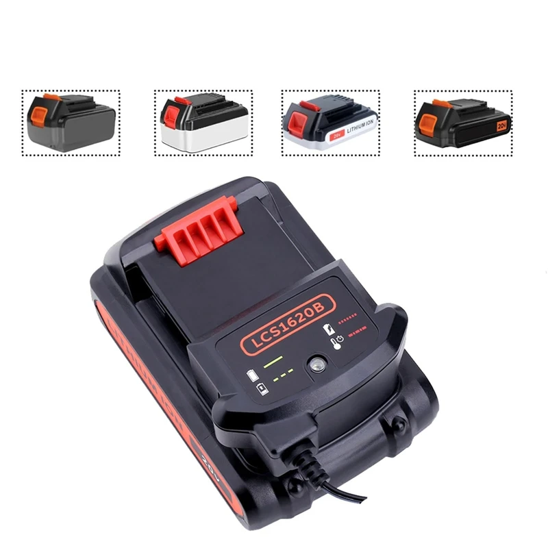 

20V MAX Lithium Battery Charger Replacement for LCS1620B, 20Volts Li-Ion Battery LBXR20 LBXR20-OPE US Plug-A27R