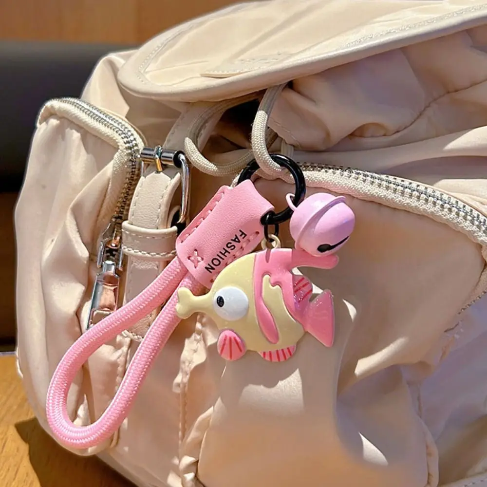 

Wrist Strap Clown Fish Key Chain Anti-lost Bag Decoration Clownfish Cartoon Pendants Ins Hand-sewn Anime Cartoon Key Charm