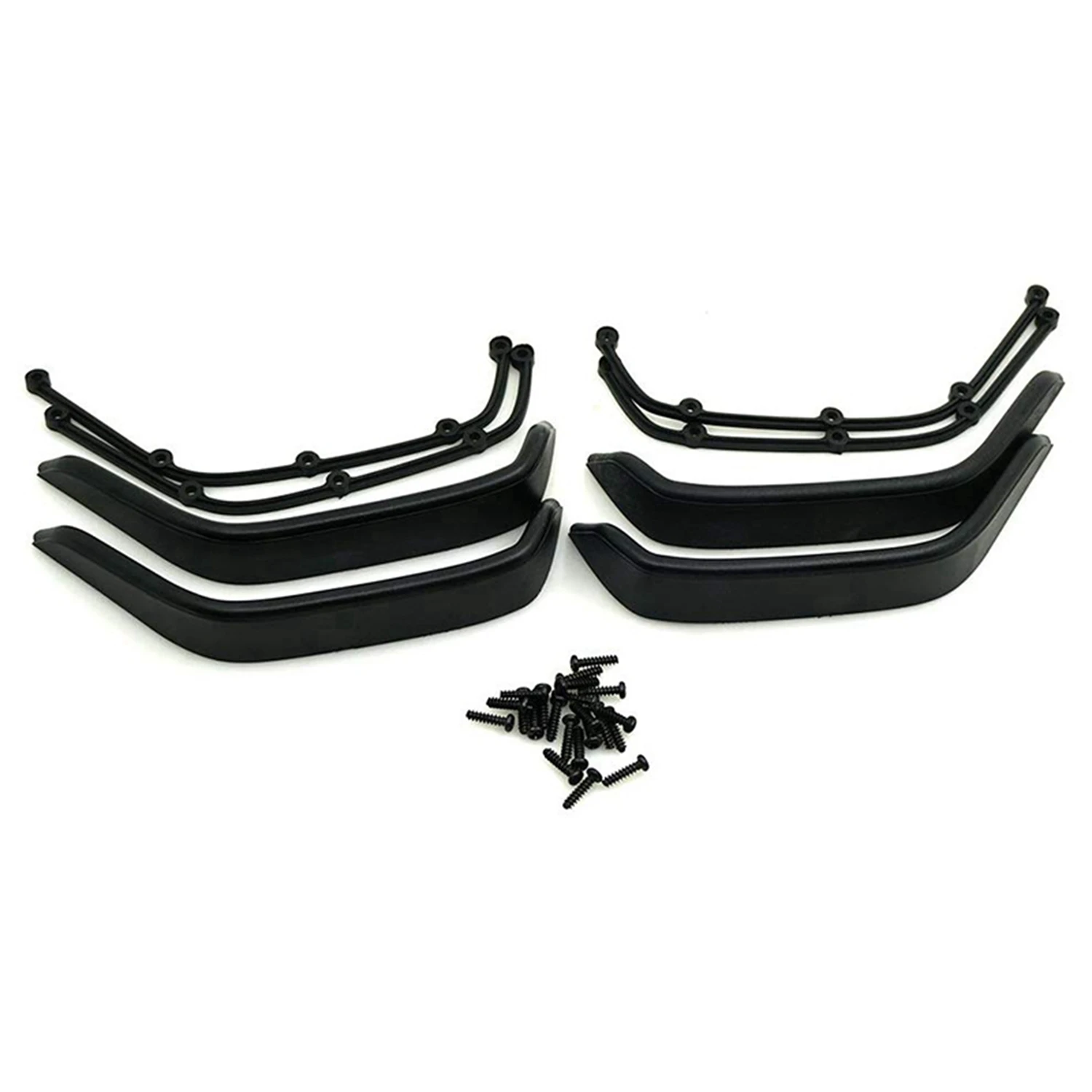 

1 комплект расширителей крыльев в масштабе 1/10 с винтами и 1 шт. передний бампер радиоуправляемого автомобиля, металлические детали радиоуправляемой модели для осевого Scx10