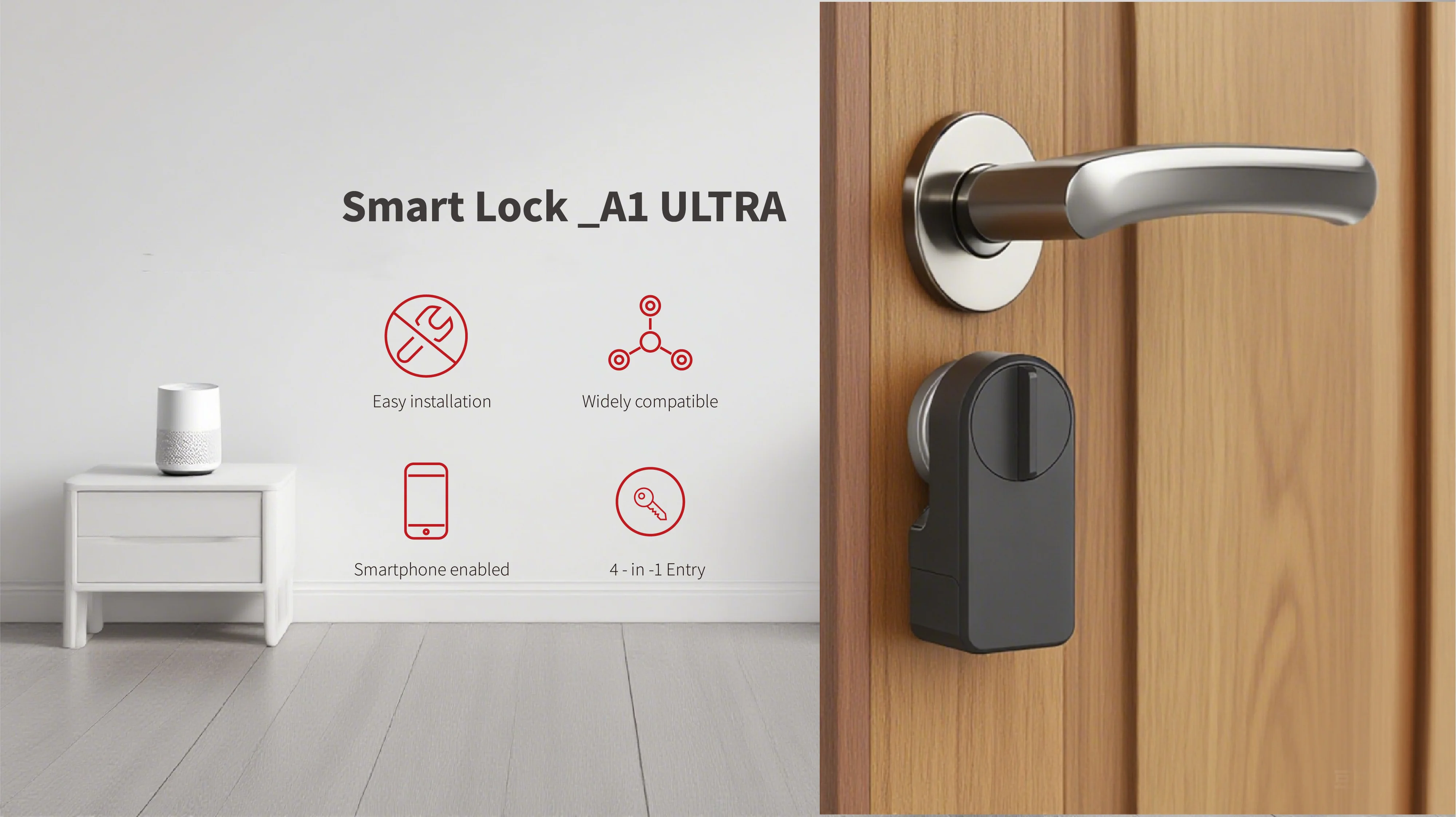 Tuya Smart Door Lock: Touchscreen Keypad, Fingerprint ID & Temporary Access Codes for Enhanced Safety, for Hotels and Apartments