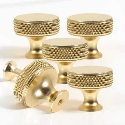 

5pcs Cabinet Handles Modern Round Metal Drawer Pulls For Kitchen Bathroom Wardrobe Furniture Replacement Durable Aluminum Alloy