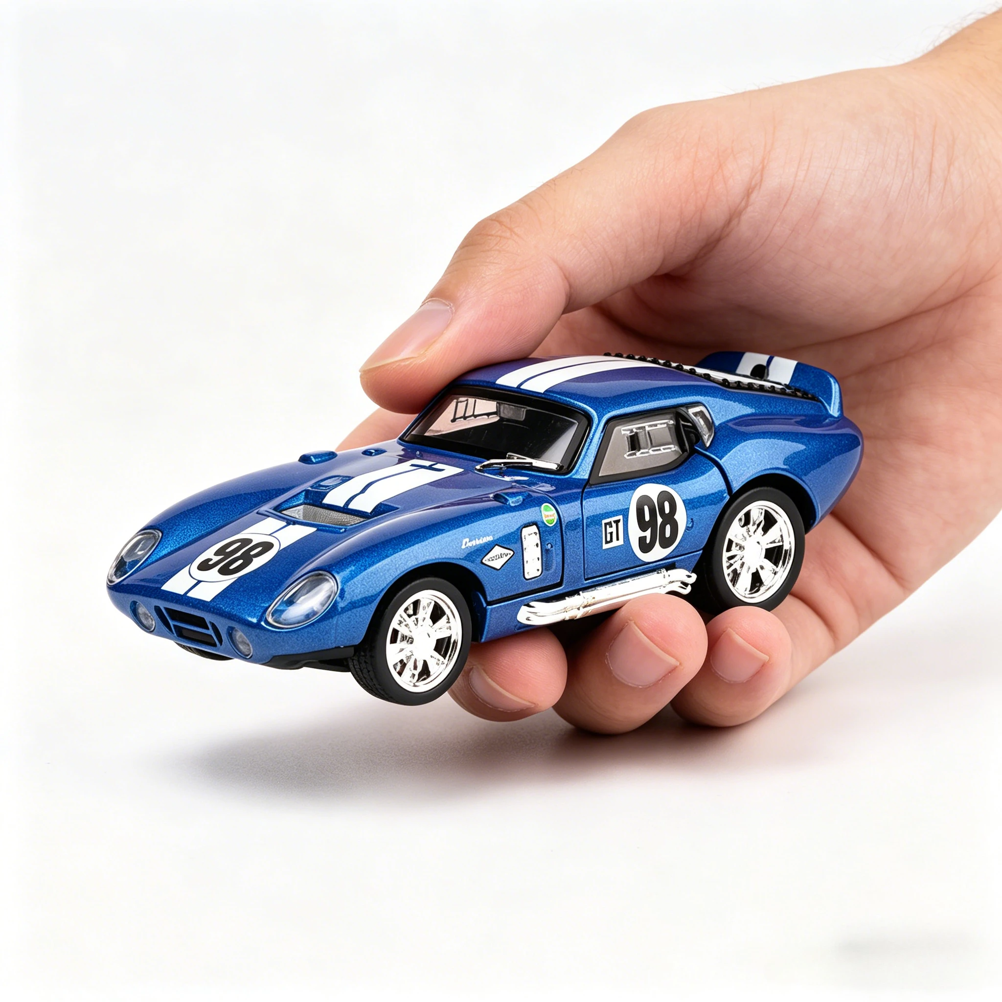 

1:32 Shelby Cobra simulation alloy sound light feedback sports car model toy car children's birthday gift advanced collection