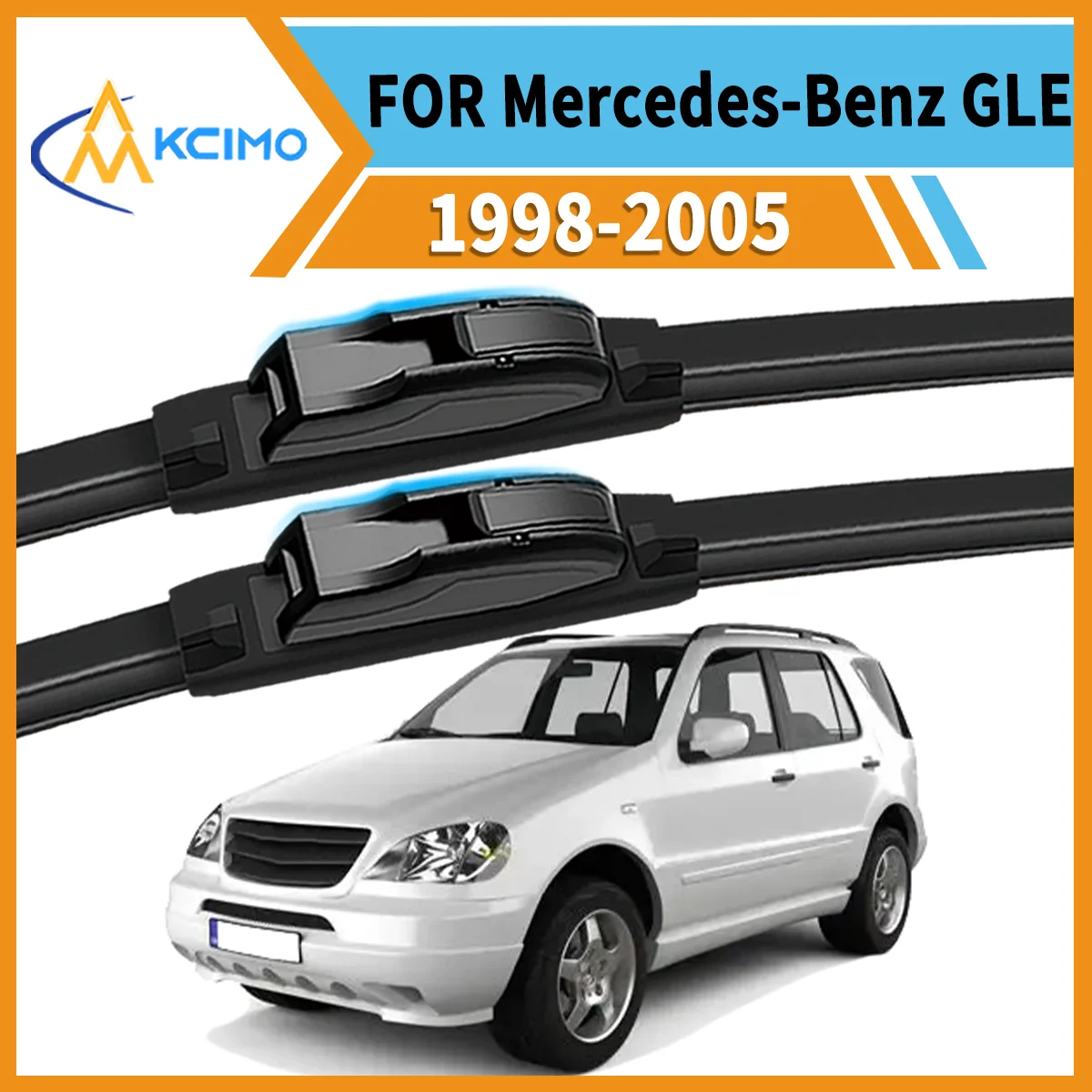 

Drive Confidently 2PCS Premium Wiper Blades For Mercedes-Benz GLE W163 1998–2005 All-Season Clarity Strong Frame Smooth Wipe