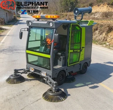 Professional Factory Heavy Duty Road Sweeper With High Efficiency Side Brooms And Large Water Tank