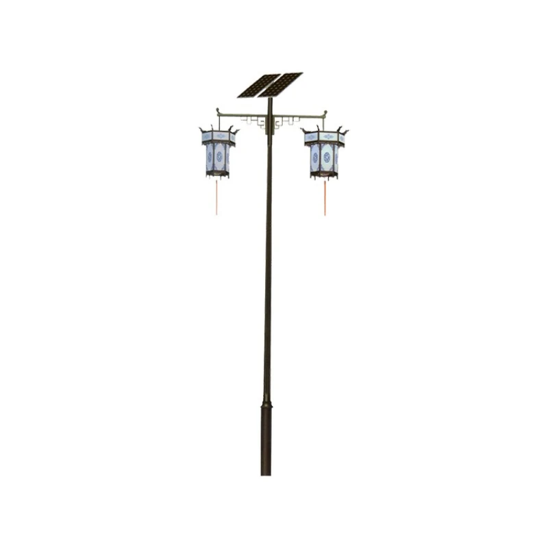 

LED solar outdoor light explodes garden light antique double-headed garden pole