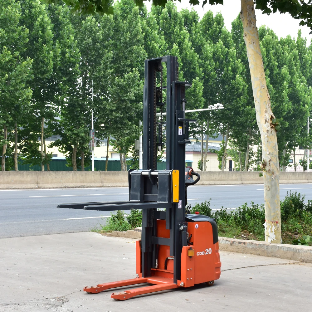 Customized CDD20 1.5-ton Electric Stacker Truck 5.5m High Lift Lead-acid 48V/32AH Solid Tires Hydraulic Side Shifter Three-Stage