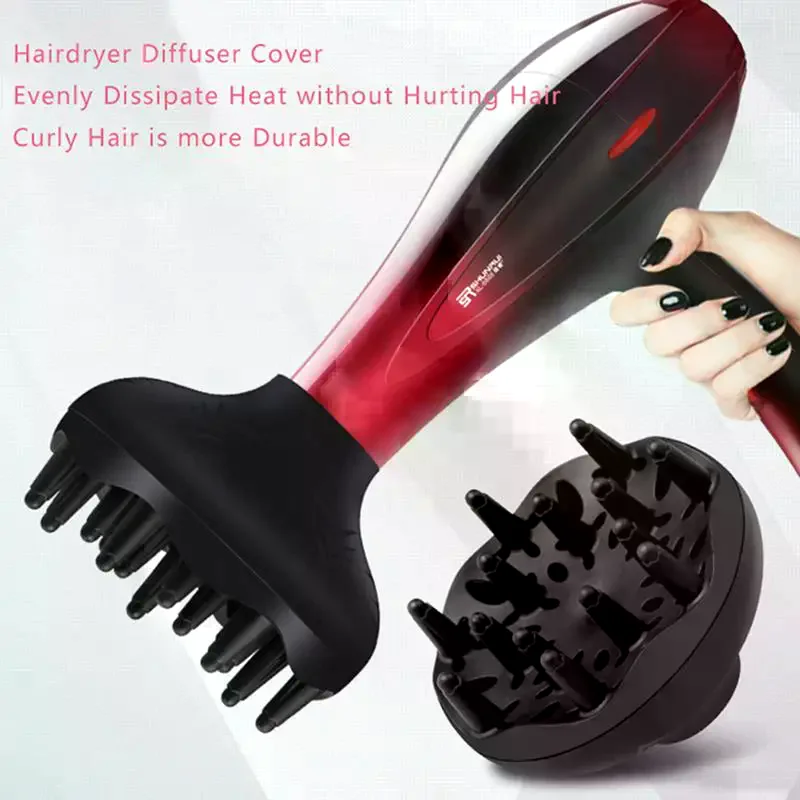 1pc Universal Hairdressing Blower Professional Hair Diffuser Hair Styling Curl Dryer Diffuser Styling Salon Curly Tool Black