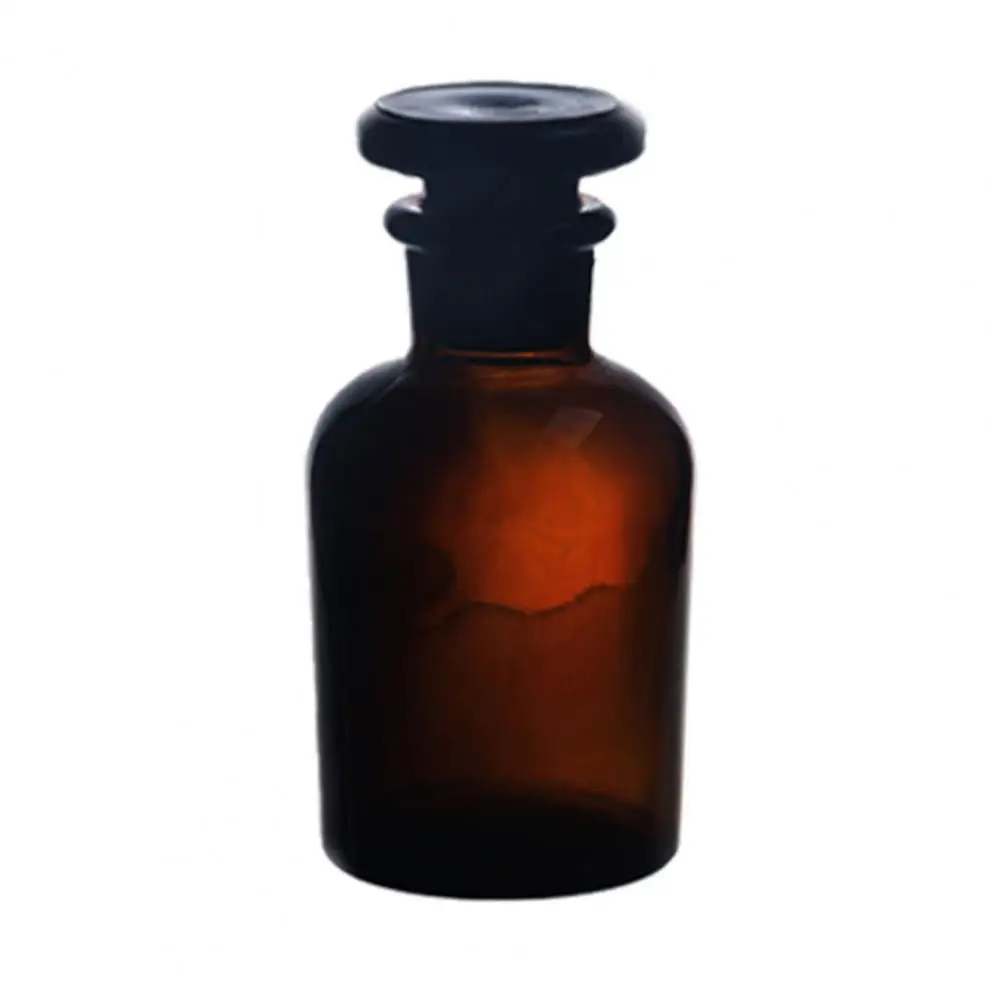 30/60/125/250/500ml Reagent Jar Leak-Resistant Clear Small Reagent Bottles with Caps Reagent Bottle Glass Laboratory Bottle