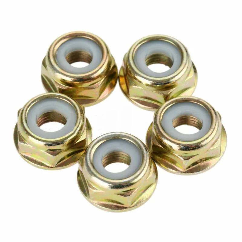 5PCS String Trimmer Brush Cutter Gear Case Spare Parts M10x1.25 Left Hand Thread Blade Nut Lawn Mowers Lawn Trimming Tools