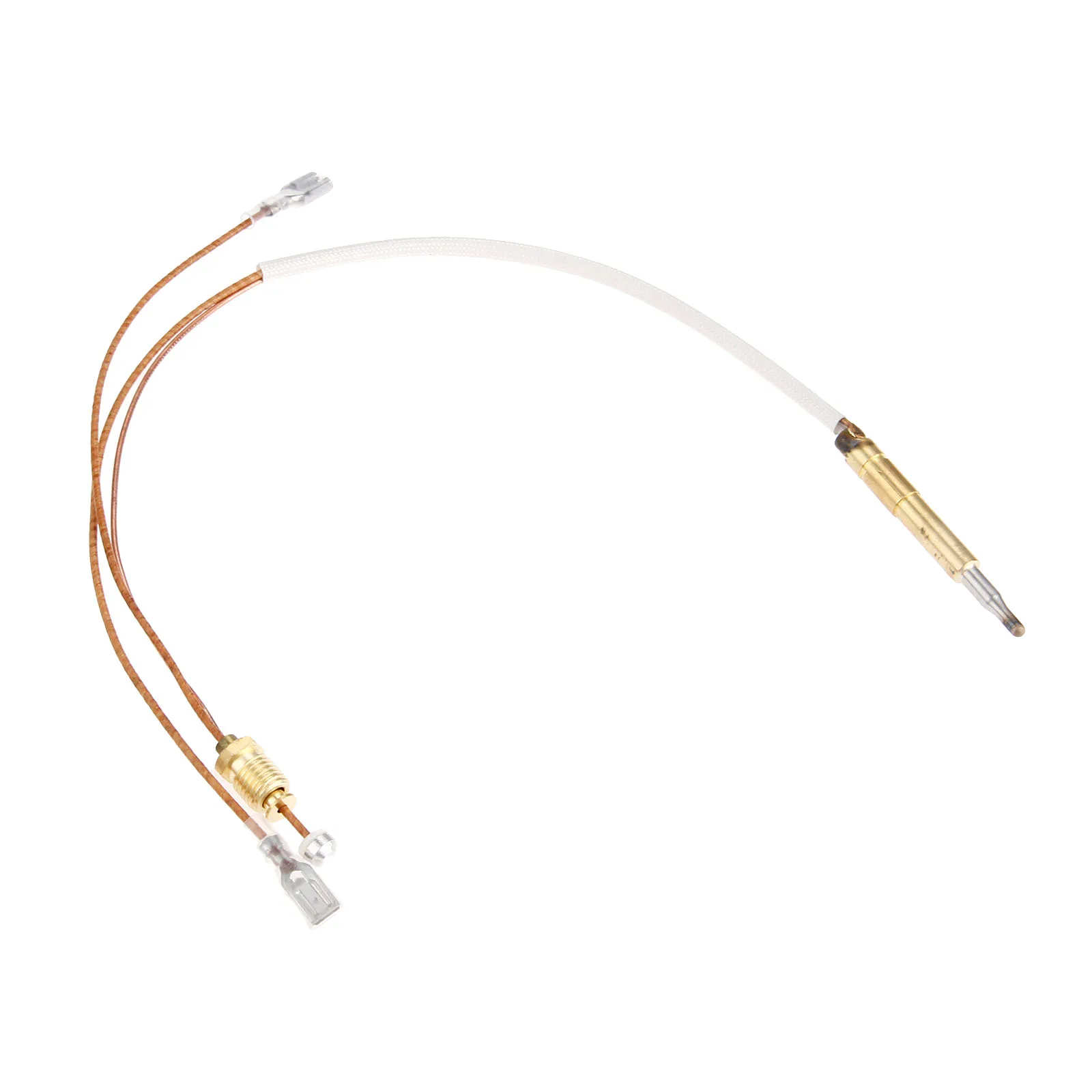 Termopar universal de 350 mm tipo ranura con interruptor anticaída para calentador de patio a gas, quemador de gas, terminal blanco de 4,8 mm, 1 unidad