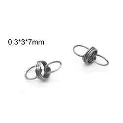 10pcs Stainless Steel Tension Spring 0.3mm Wire Diameter Extension Springs with Tring Mini Type Wholesale New