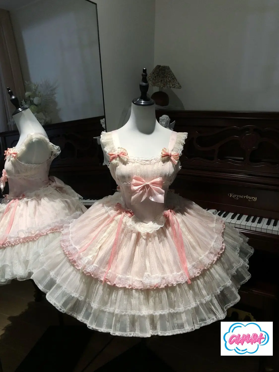 

Японское сине-розовое милое французское модное праздничное платье в стиле Лолиты, элегантное балетное платье в стиле Лолиты с коротким бантом и подтяжками для женщин