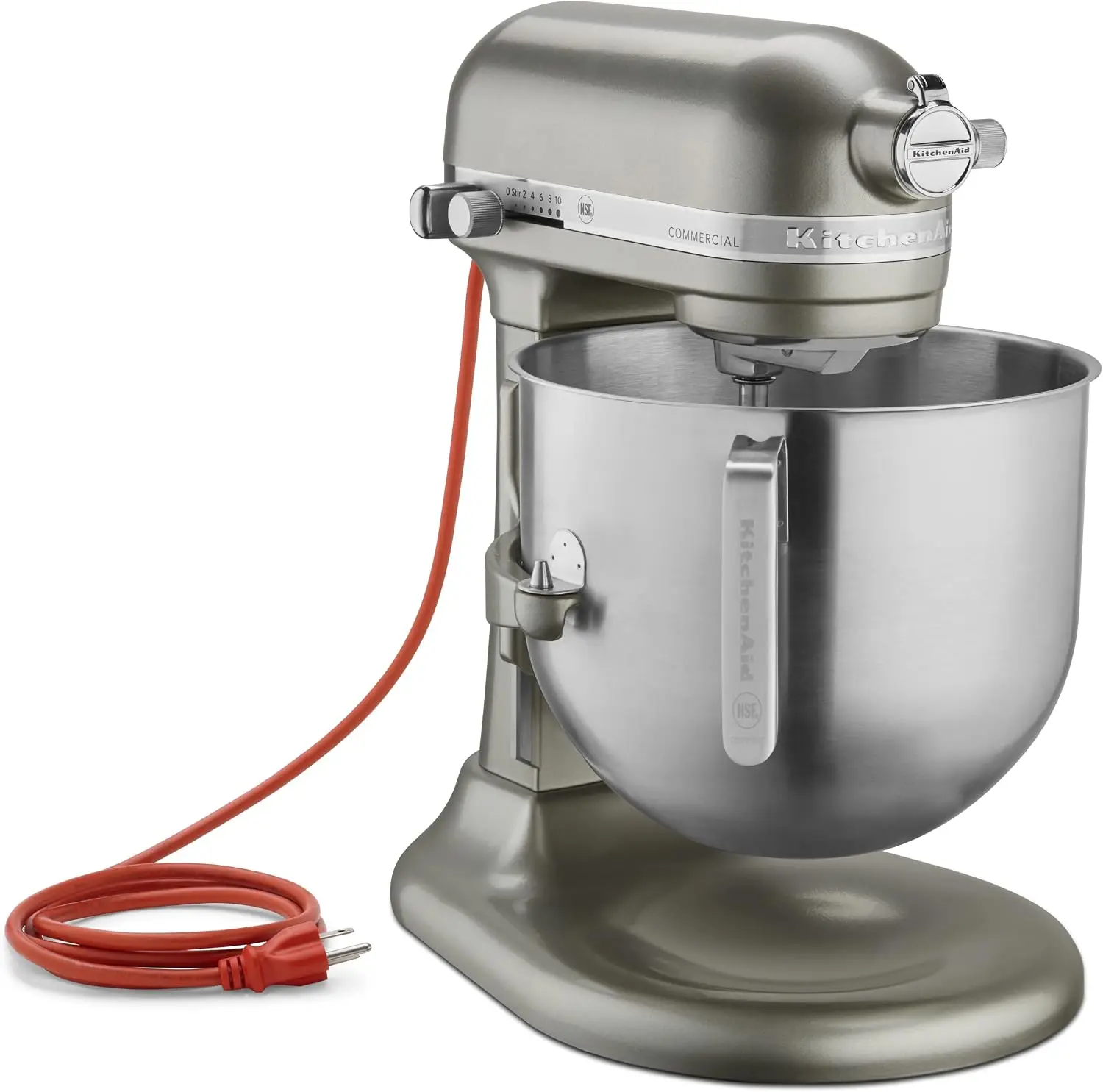 KitchenAid KSM8990CU 8-Quart Commercial Countertop Mixer, 10-Speed, Gear-Driven, Contour Silver view 4