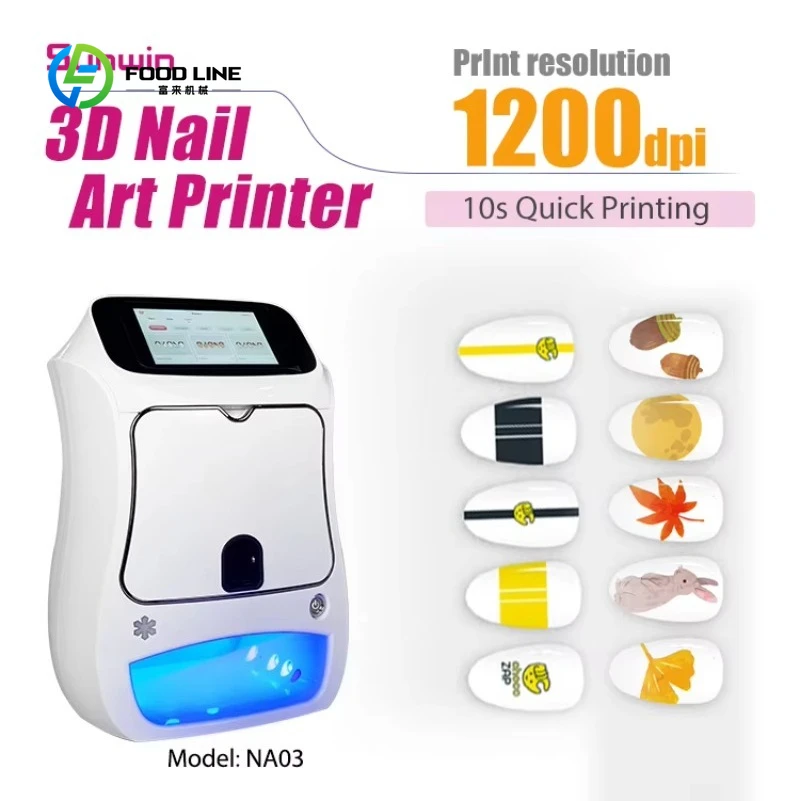 Customized New AI 3D Nail Art Printer Automatic Manicure Tools Drying Fan UV Lights WiFi Connection Logo Printers Electric Power