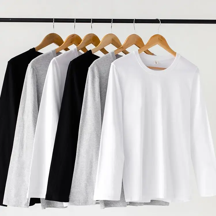 Korean Group ILLIT Practice Room Support Heavyweight Long Sleeve Cotton T-Shirt Unisex Base Shirt Inner Wear Cleanfit Style
