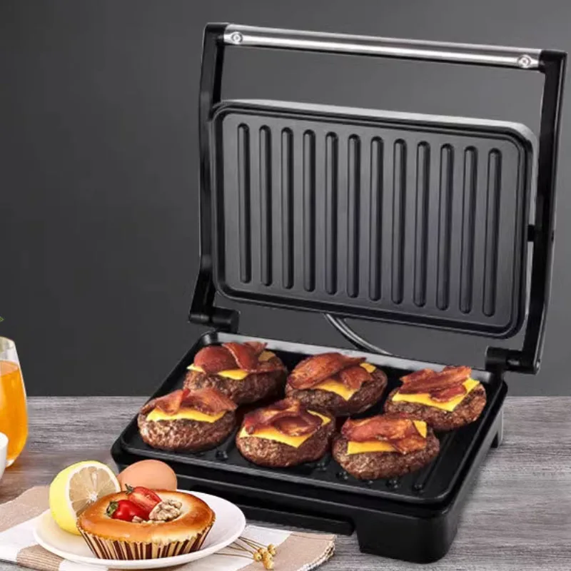 グルメサンドイッチマシン、電気屋内グリル、焦げ付き防止調理ボード、取り外し可能なドリップトレイ、e