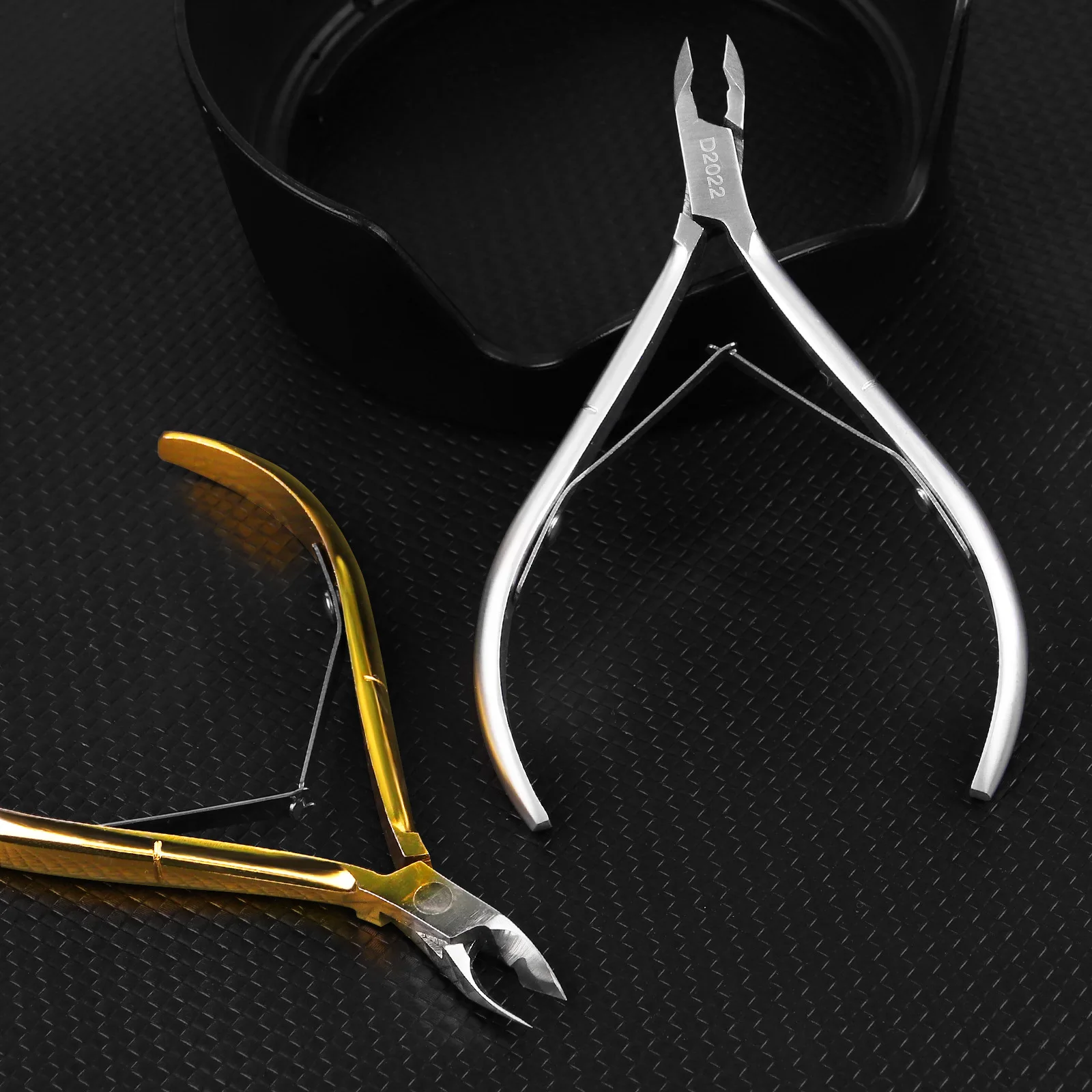 Aokitec Cuticle Nail Nippers Scissor Gold/Sliver 1pc Stainless Steel Trimmer Manicure Dead Skin Nipper Clipper Tool