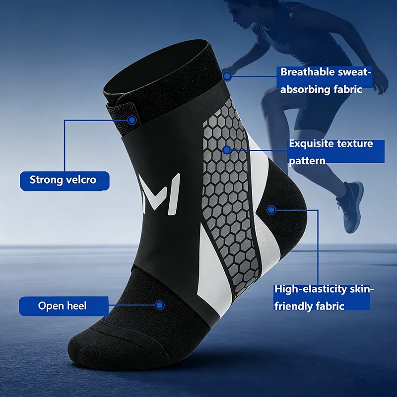 1-2PCS Bandage Ankle Protector Foot Support for Pain Plantar Fasciitis Night Splint Ankle Protector Soccer Compression Anklet