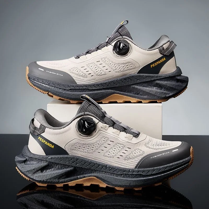 

2025 New Autumn Outdoor Sports Shoes Men Designer Trail Running Shoes Mens Quick Lacing Walking Jogging Shoe Designer Sneakers