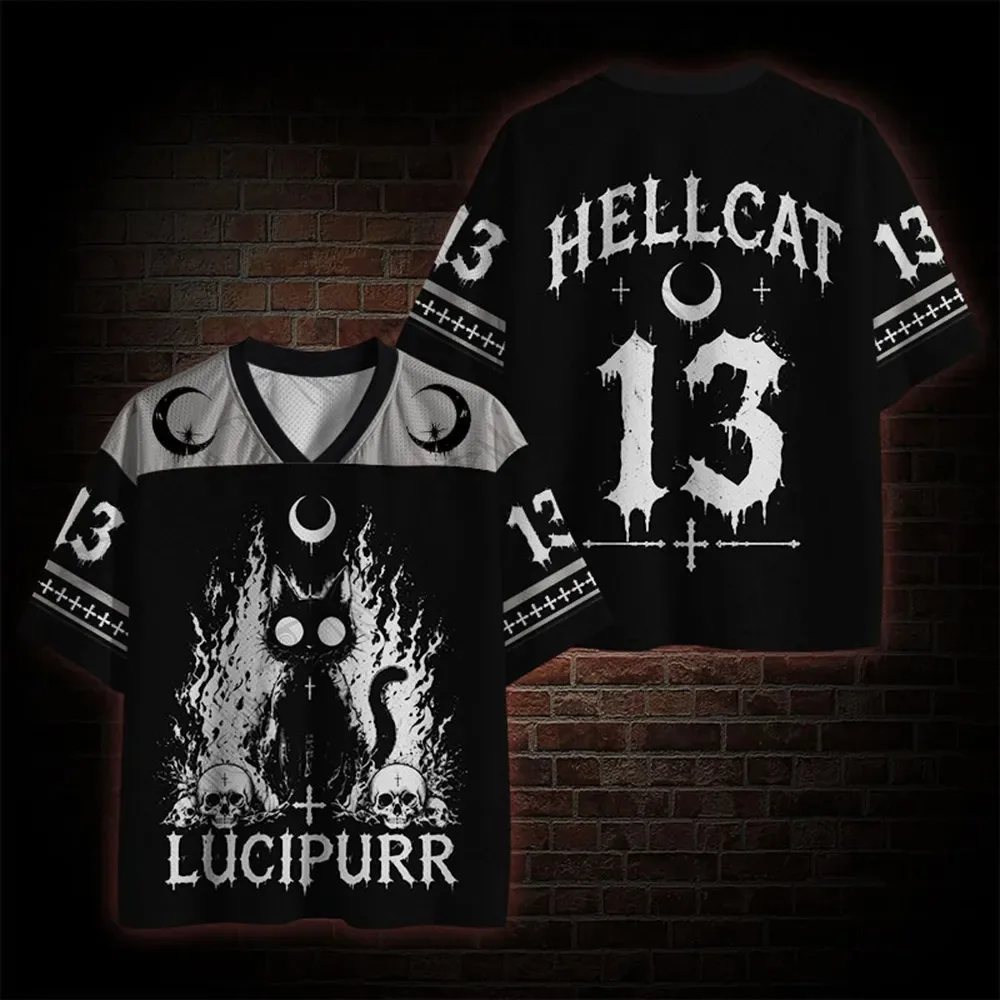 Hot-selling Western-style Men's/boys' Black Dark-aesthetic Graphic Mesh T-shirt Quick-dry Trendy Top for Casual Wear and Sports.