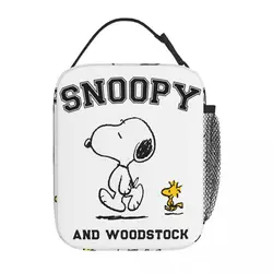 Snoopy i Charlie brązowy izolowany worek na Lunch orzeszki ziemne pojemnik na jedzenie przenośne chłodnica termiczna pudełka na kanapki do podróży